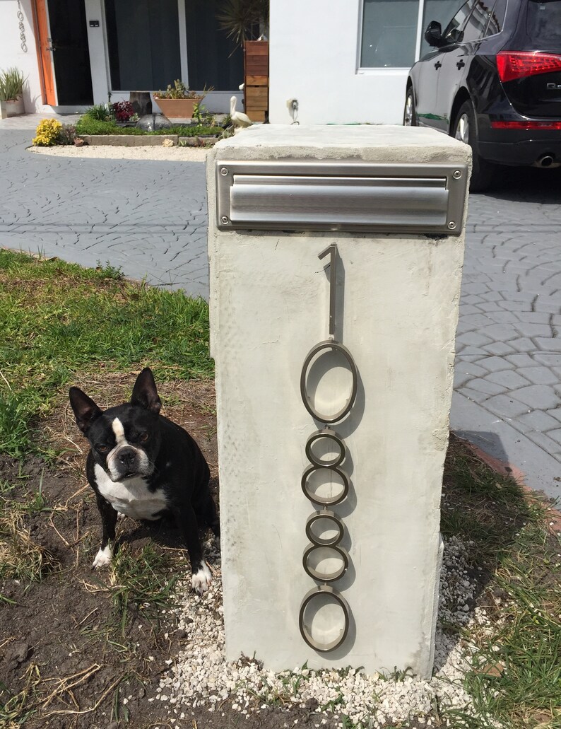 Concrete Mailbox industrial modern and secure Etsy
