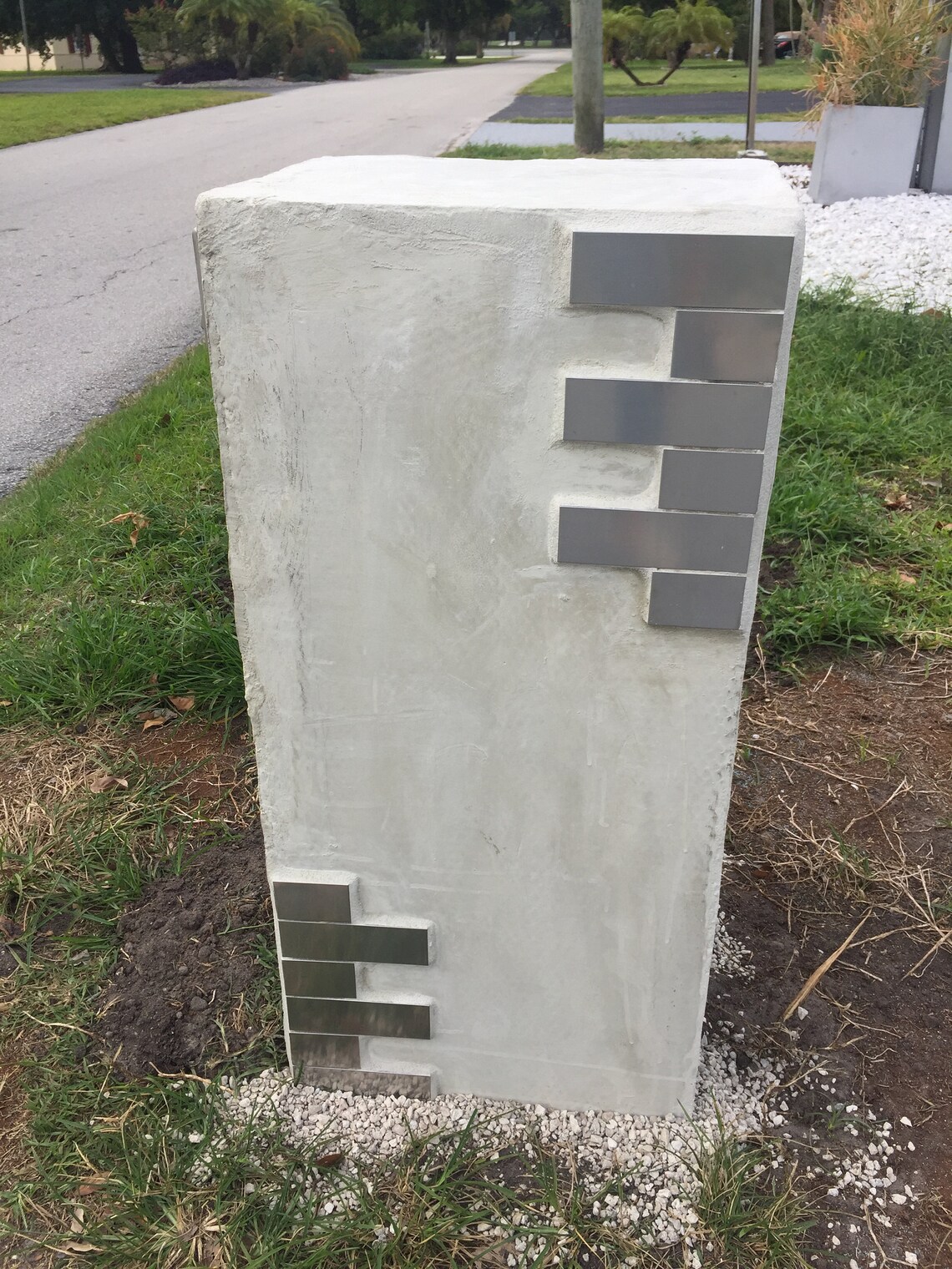 Concrete Mailbox industrial modern and secure Etsy