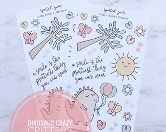 Dinosaur Stickers, Hand Drawn Stickers, Hobonichi Weeks, Hobo Planner Stickers, Sunshine, Hobo Stickers, Bujo Stickers, Micro Stickers