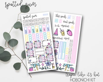 H063, Tropic Like It's Hot, Hobonichi Weeks Stickers, Summer, Flamingos, Flamingo Planner Kit, Hobo Planner Stickers, Hobo Stickers