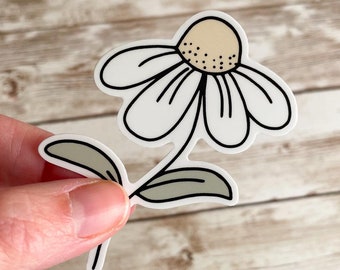 Floral Daisy Vinyl Sticker