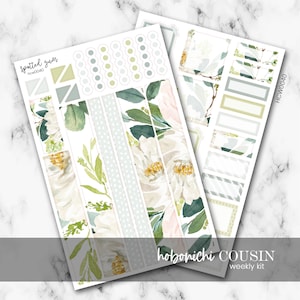 HCM0040 - Hobonichi A5 Cousin Weekly Kit, Floral Stickers, Hobo Cousin Weekly Stickers, Hobonichi Cousin Kit