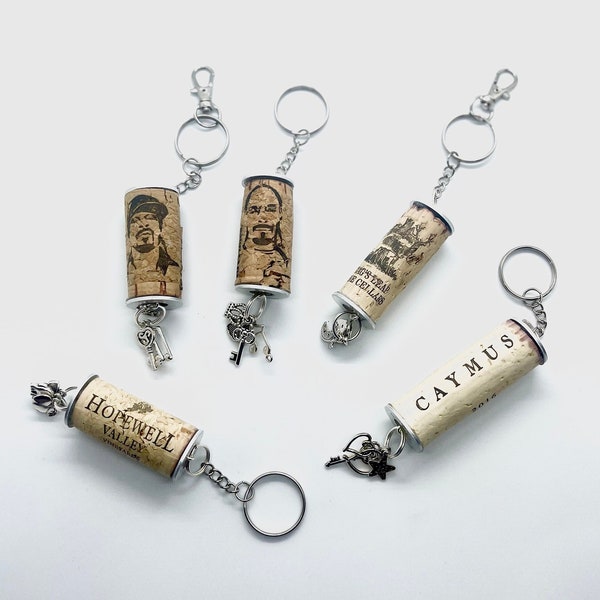 Wine Cork Key chain | Cork Keychain | Recycled wine cork | Wine Cork | Wine Lovers Gifts | Unique Keychains