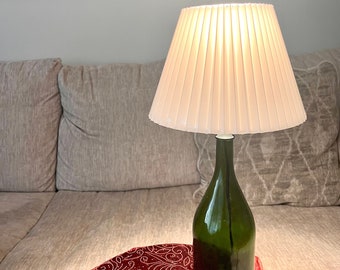 Recycled Champagne Bottle Table Lamp: Upcycled Accent Lighting