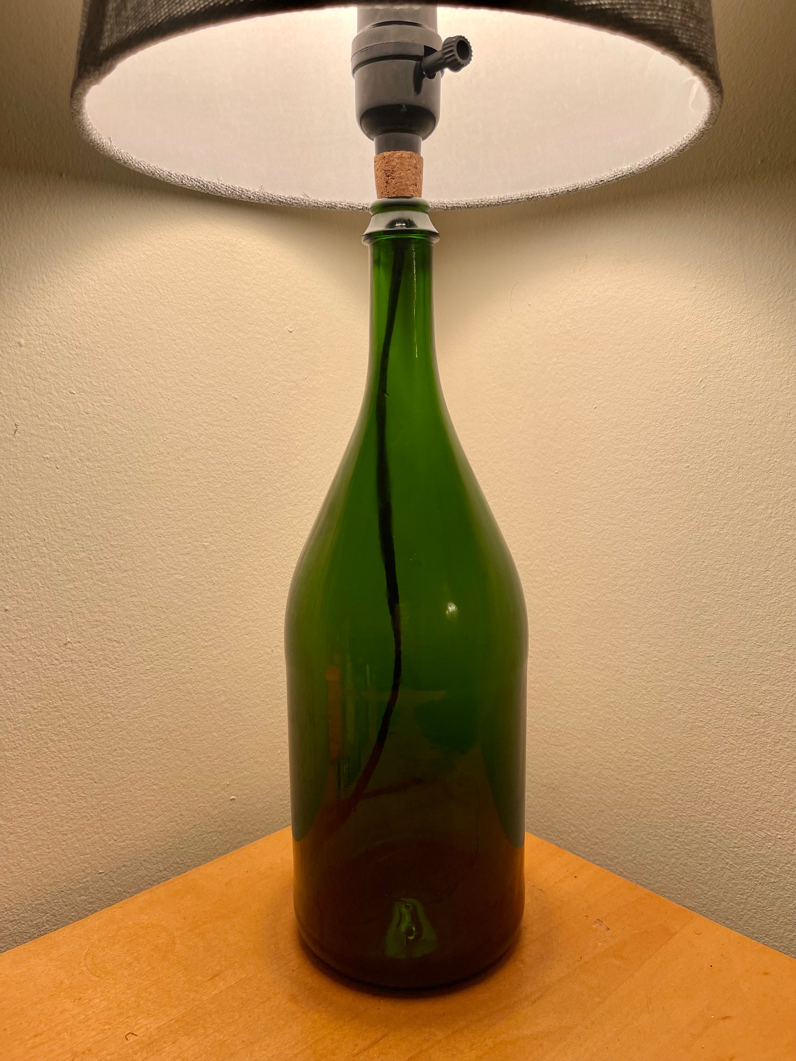 Wine Bottle Table Lamp Recycled Table Lamp for Desk Bottle - Etsy
