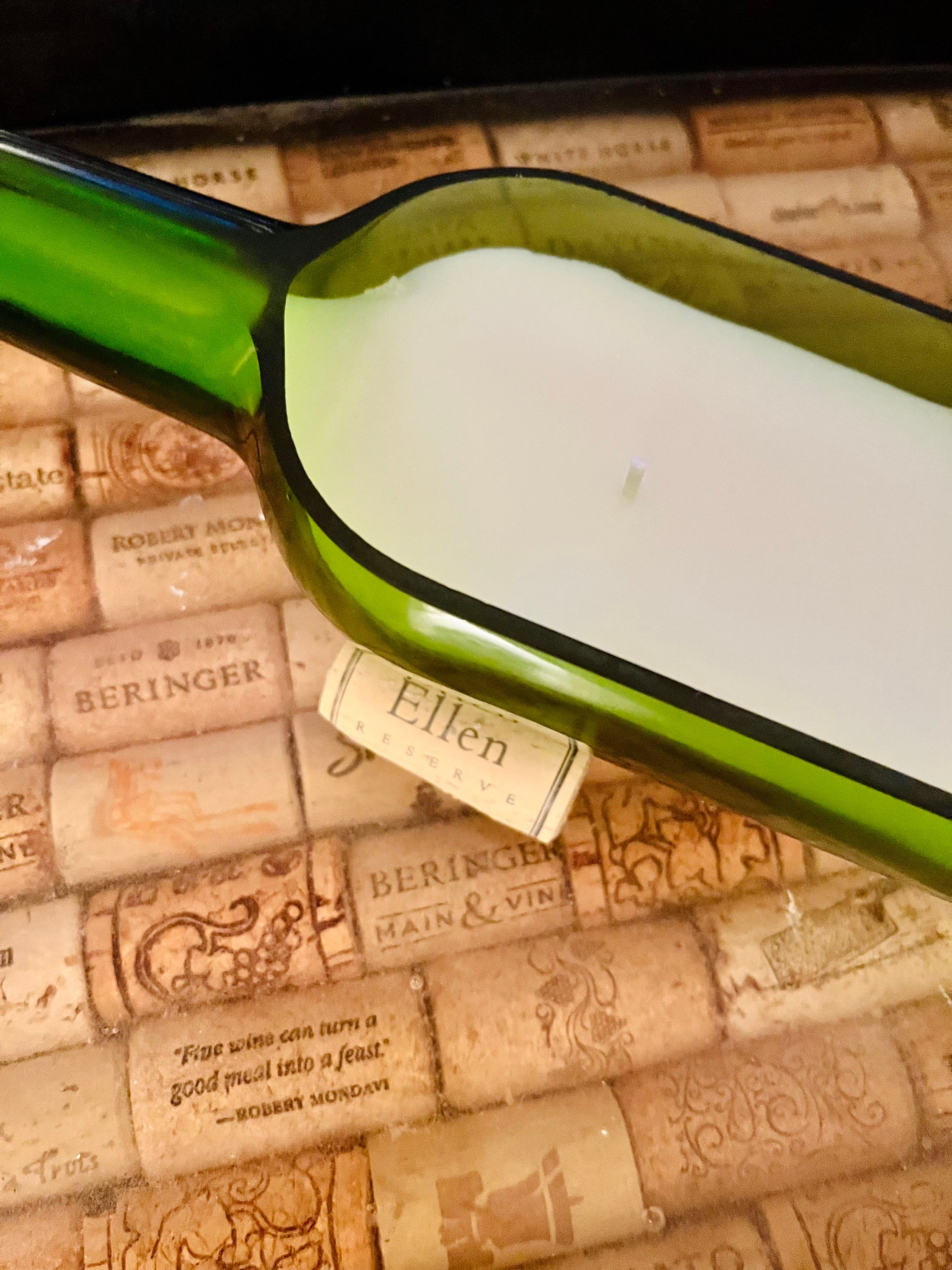 Wine Bottle Boat Candle Coconut Wax Blend Triple Wick Etsy