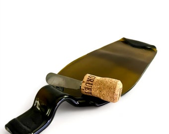 Wine Bottle Cheese Board - Personalized Serving Plate With Cork Knife, Mother's Day Gifts, Gifts For Her, Wedding, Bridal gifts