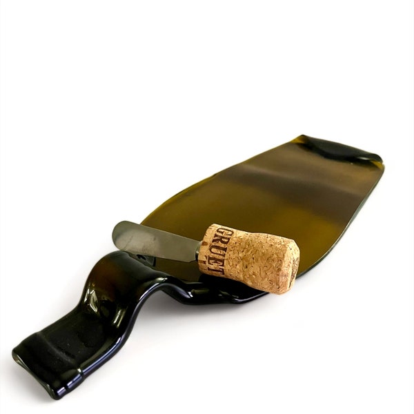 Wine Bottle Cheese Board - Personalized Serving Plate With Cork Knife, Mother's Day Gifts, Gifts For Her, Wedding, Bridal gifts