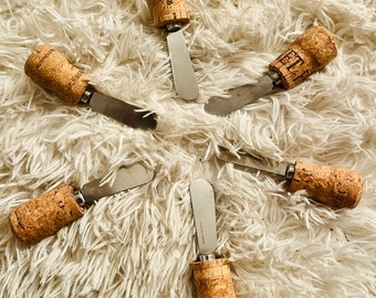 SET OF TWO Wine Cork Knife Stainless Steel | Gifts For Wedding Favors, Wine Lover gifts, Bridal Shower Gift | Charcuterie board cork knife
