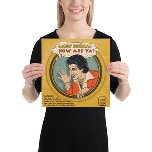 May include: A vintage-style record album cover featuring a cartoon illustration of a man with a cigarette in his mouth. The album title is "BOBBY BITTMAN HOW ARE YA?" and the record label is "LARUE RECORDS".