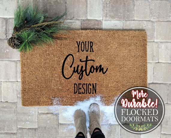 Custom Door Mat Design Your Own Custom Doormat Personalized Welcome Mat Welcome Doormat Personalized Doormat Custom Mat Custom Rugs