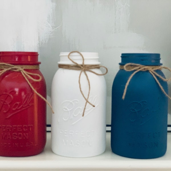 Blue Mason Jars Etsy