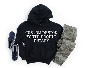 Custom design, youth unisex, hoodie pullover