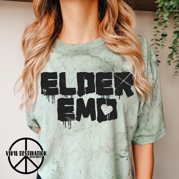 Elder emo, emo music, screamo, 90s baby, 90s emo, scene music, grunge clothing, color blast, comfort color, unisex sizing, gift for friend
