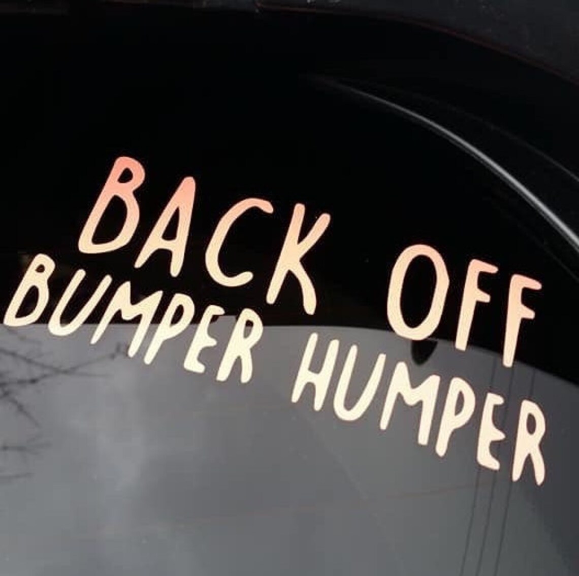 Back off Bumper Humper Decal Etsy Denmark