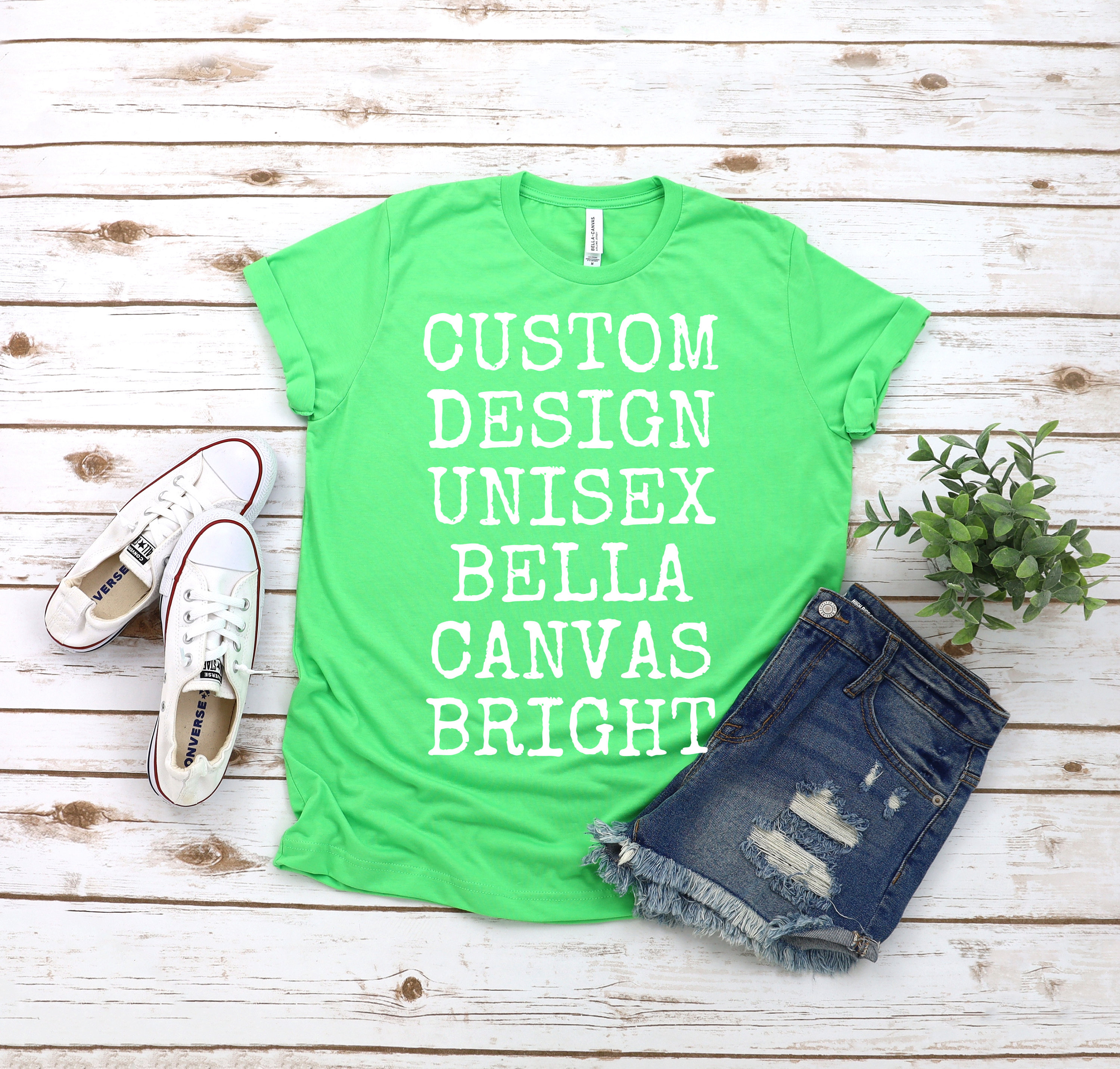 Custom design Bella canvas unisex shirts Neon bright | Etsy