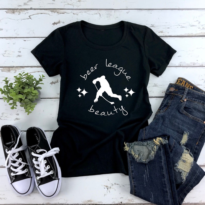 Beer League Beauty Hockey TShirt / Hockey Gift / Hockey Fan / Etsy