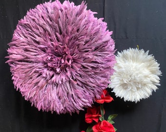 Juju hat wall decor for interior design wall hanging. Mauve and white juju hat best gift for a colorful christmas decoration. Home gift