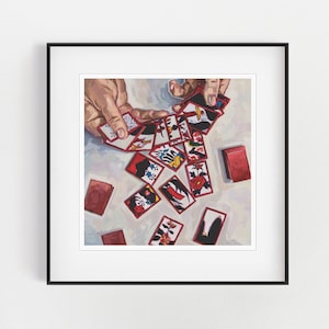 Hwatu, Korean Card Game, Hanafuda, Korean Go-Stop, Godori, Art Print image 1