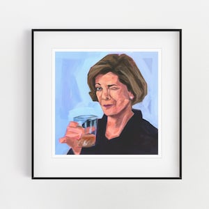 Lucille Bluth, Arrested Development, Arrested Development Art Print, Lucille Bluth Wall Art, Jessica Walter, Lucille Bluth Winking