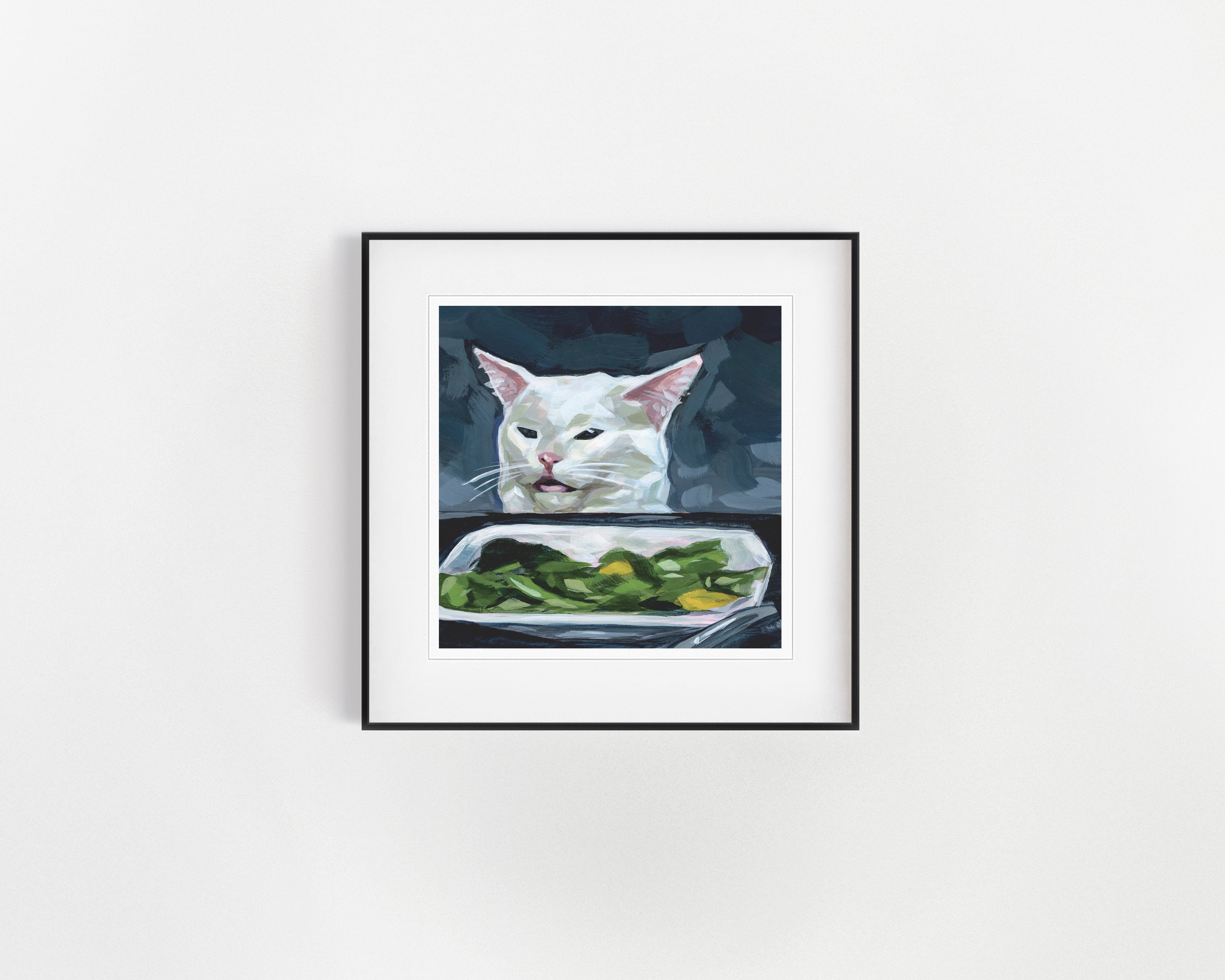 Woman Yelling at Cat: Salad Cat Meme Icon 