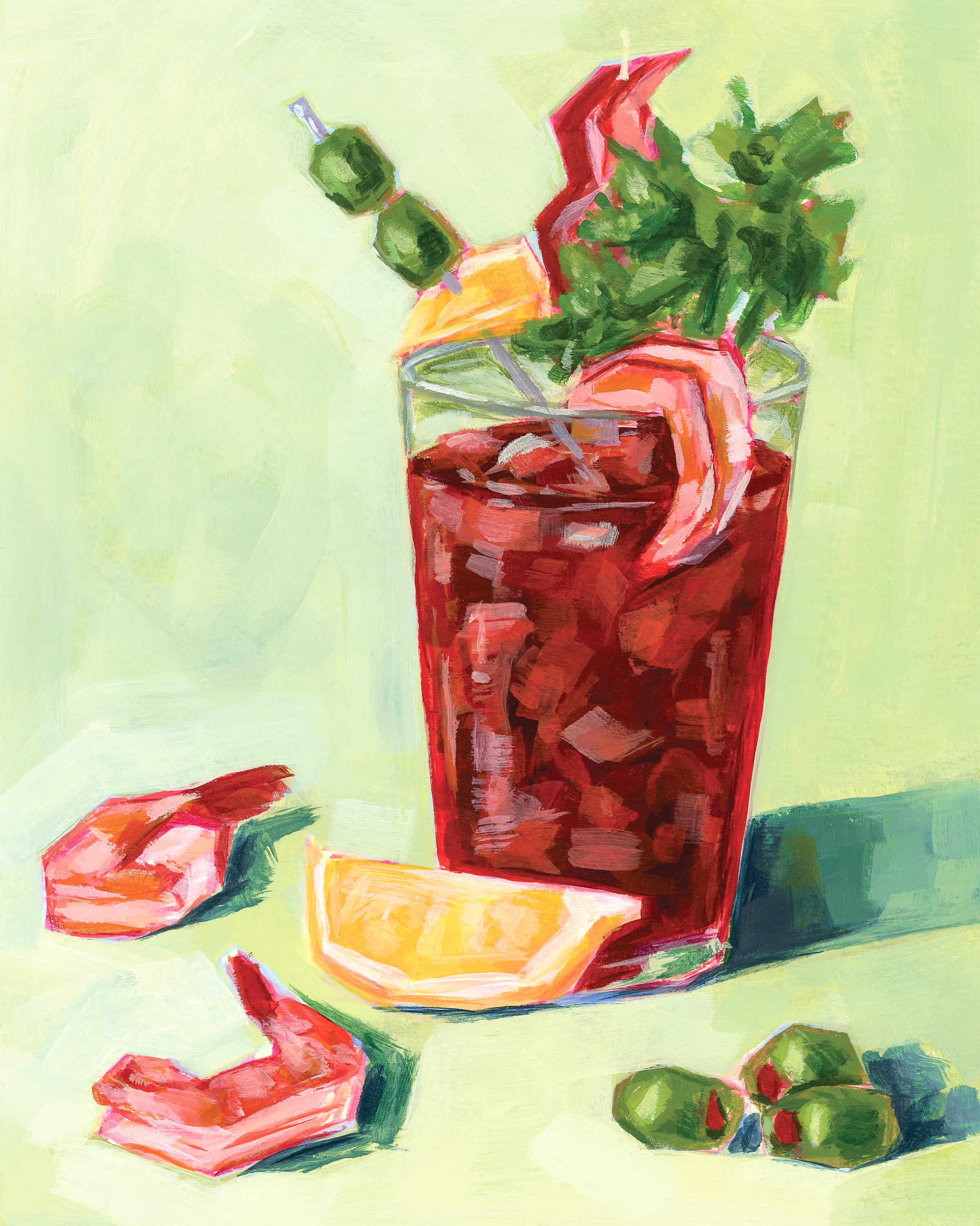 Bloody Mary Cocktail Art Bloody Mary Print Bar Decor Fine Etsy UK