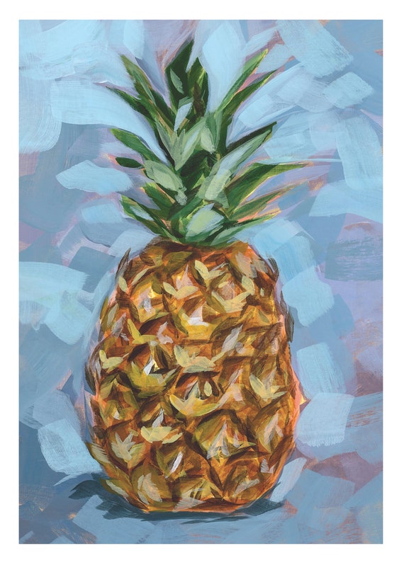 Pineapple Print, Art Print, Kitchen Decor, Acrylic Painting, Pineapple, Food  Wall Art, Foodie, Food Art, Still Life, Colorful Wall Art - Etsy