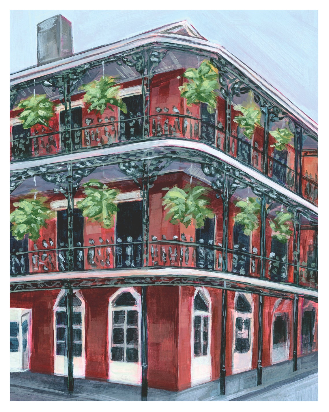 French Quarter New Orleans Art Print French Quarter Wall Etsy