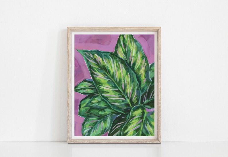 Calathea Print Houseplant Wall Art House Plant Art Print Etsy