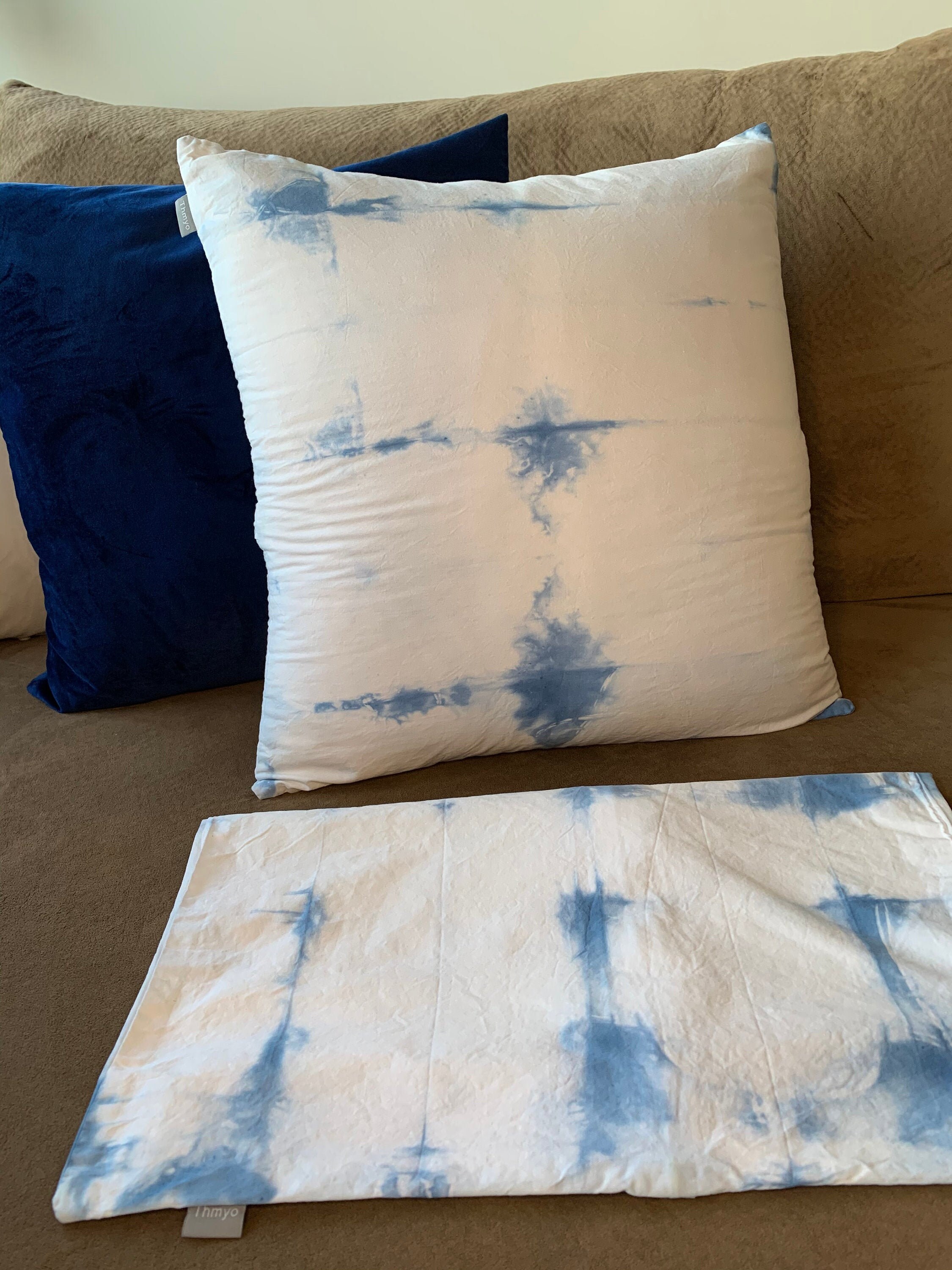 2 Set Decorative Shibori Pillow Cases 20x20 Etsy.de