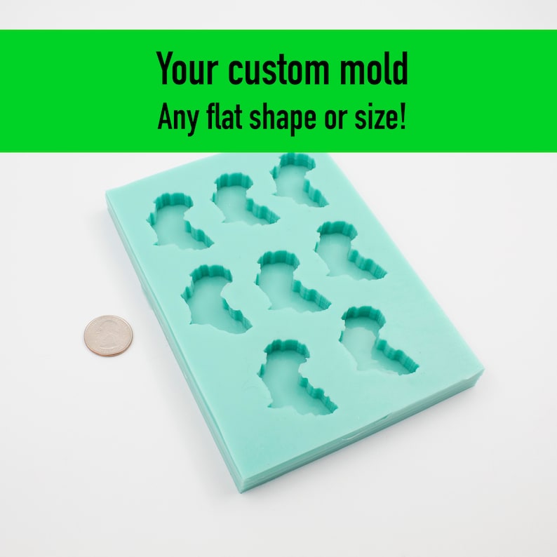 Custom Flat Silicone Rubber Mold / Your Shape Molded in Etsy