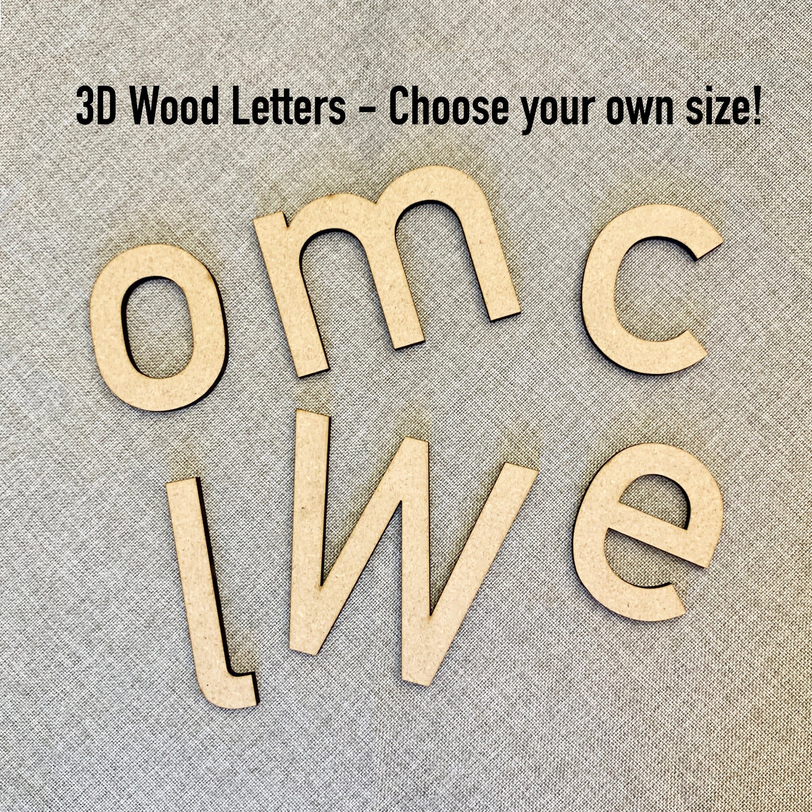 Crafting Letters / Lower Case Wood Letters / 3D Wood Letters Etsy
