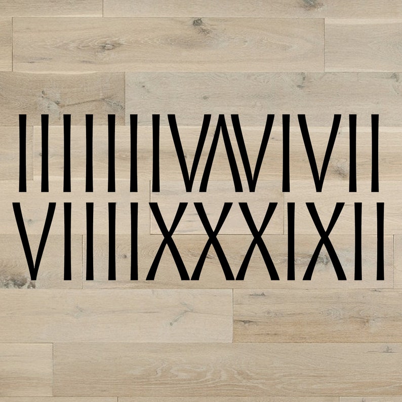 Roman Numeral SVG / Roman Numeral Digital File / Clock Numbers | Etsy