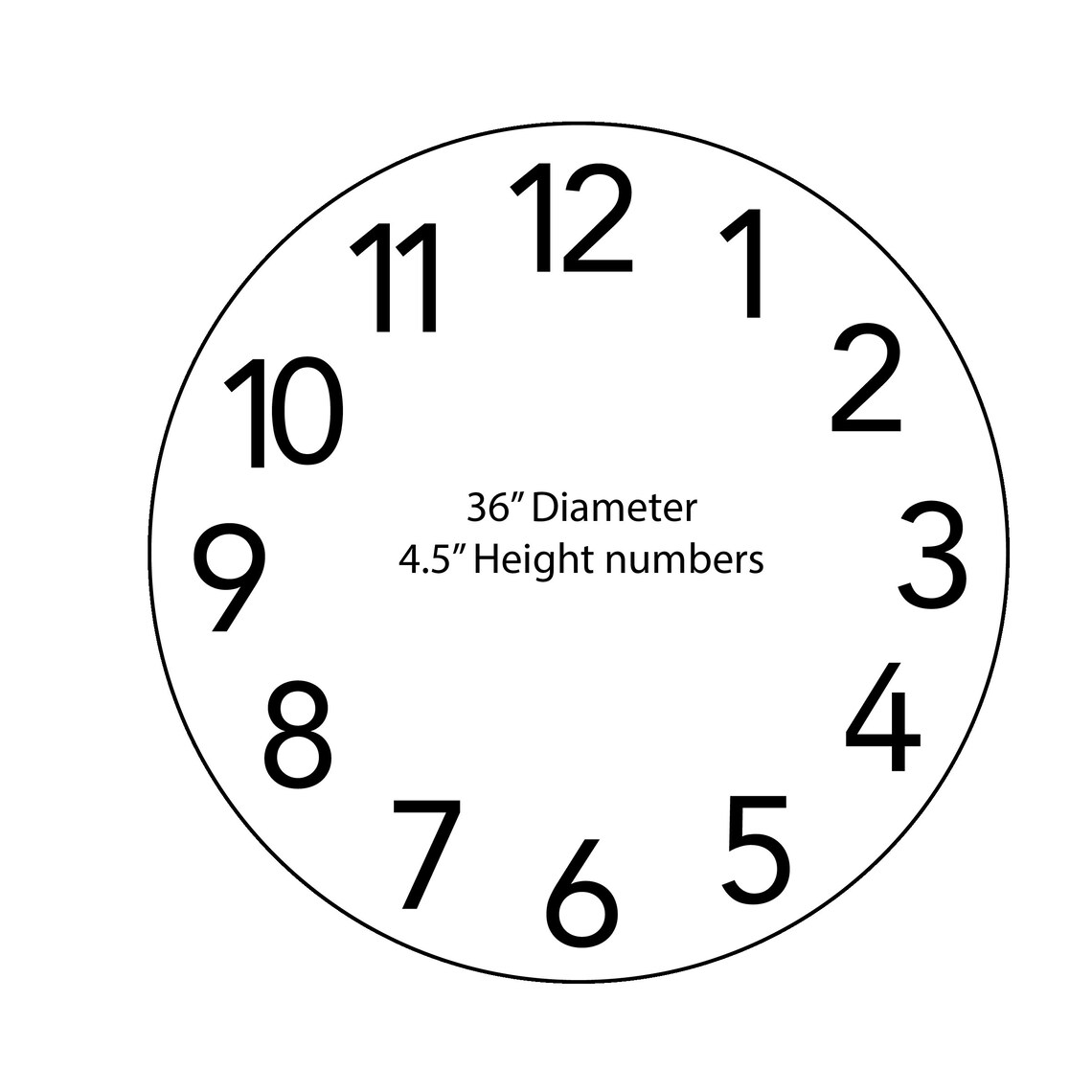 Black Clock Number Set with tick marks / Clock Tick marks / 3D Etsy