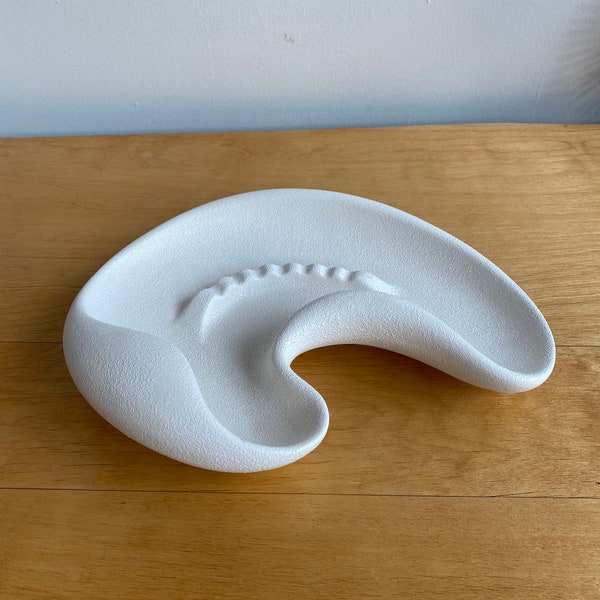 Mid century white ceramic ashtray dish by Royal Haeger