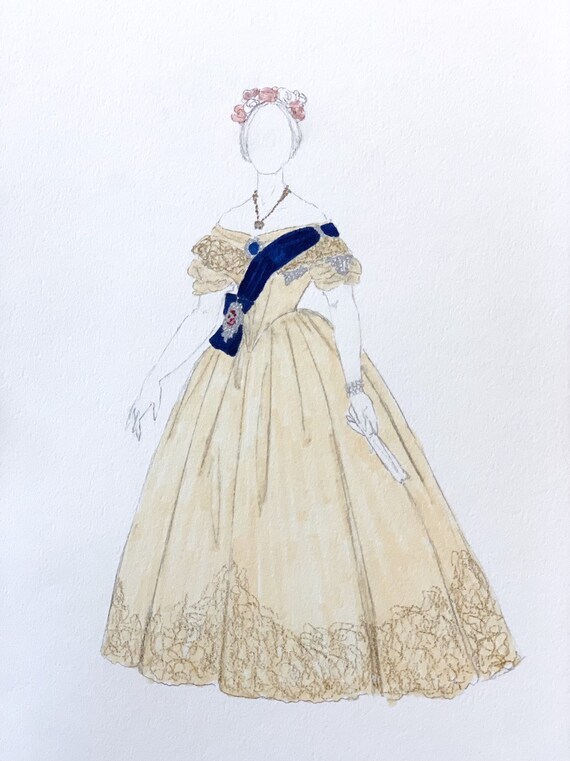 Custom Made Drawing Queen Victoria Etsy