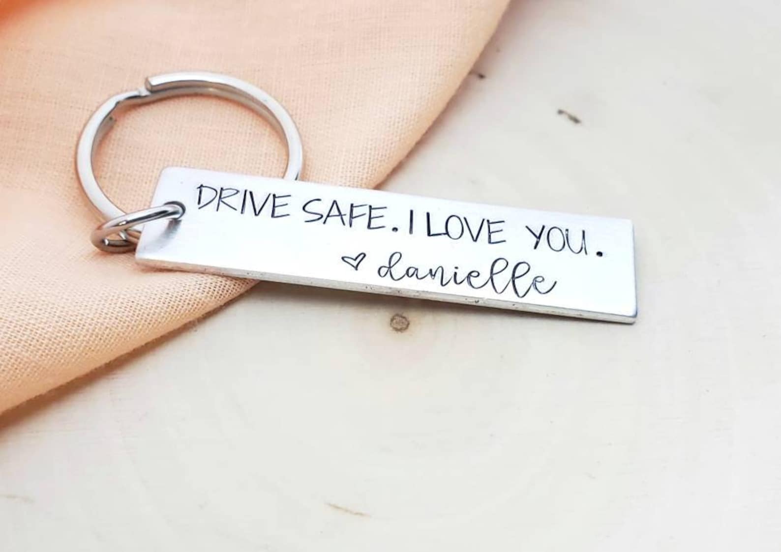 Drive Safe I Love You Keychaindrive Safe Keychain Etsy