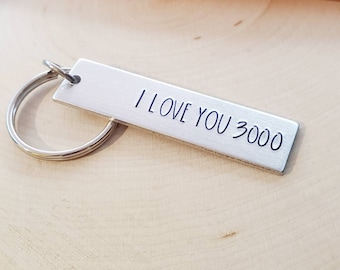 I love you 3000 keychain-i love you 3000 keychain gifts for couples-i love you 3000 gift for boyfriend, girlfriend - best friend gifts