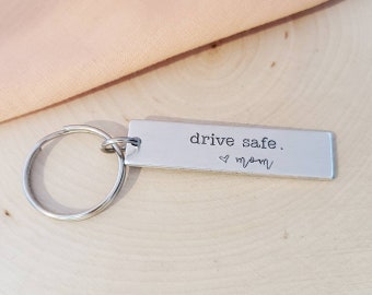 Drive safe love mom keychain-drive safe keychain for kids from mom-drive safe keychain from mom for son, daughter- sweet 16 driver gift