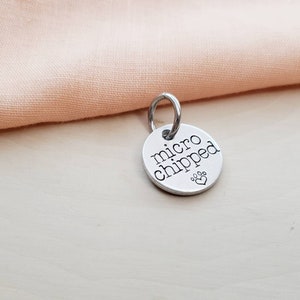 Micro chipped add on tag for dog tag-micro chip tag for pets-micro chip tag for dog collar-add on micro chip tag-micro chip ID tag for pets