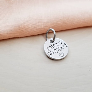 Micro chipped add on tag for dog tag-micro chip tag for pets-micro chip tag for dog collar-add on micro chip tag-micro chip ID tag for pets