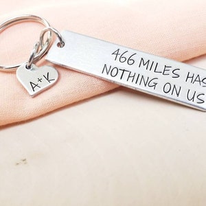 Long distance relationship keychain-custom/ personalized gift for long distance relationships-going away/moving away gift for best friends image 1