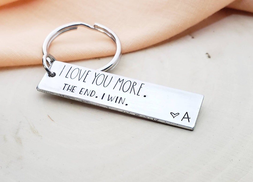I Love You More the End I Win Personalized Keychain-i Love You More Keychain for Boyfriend-i ...