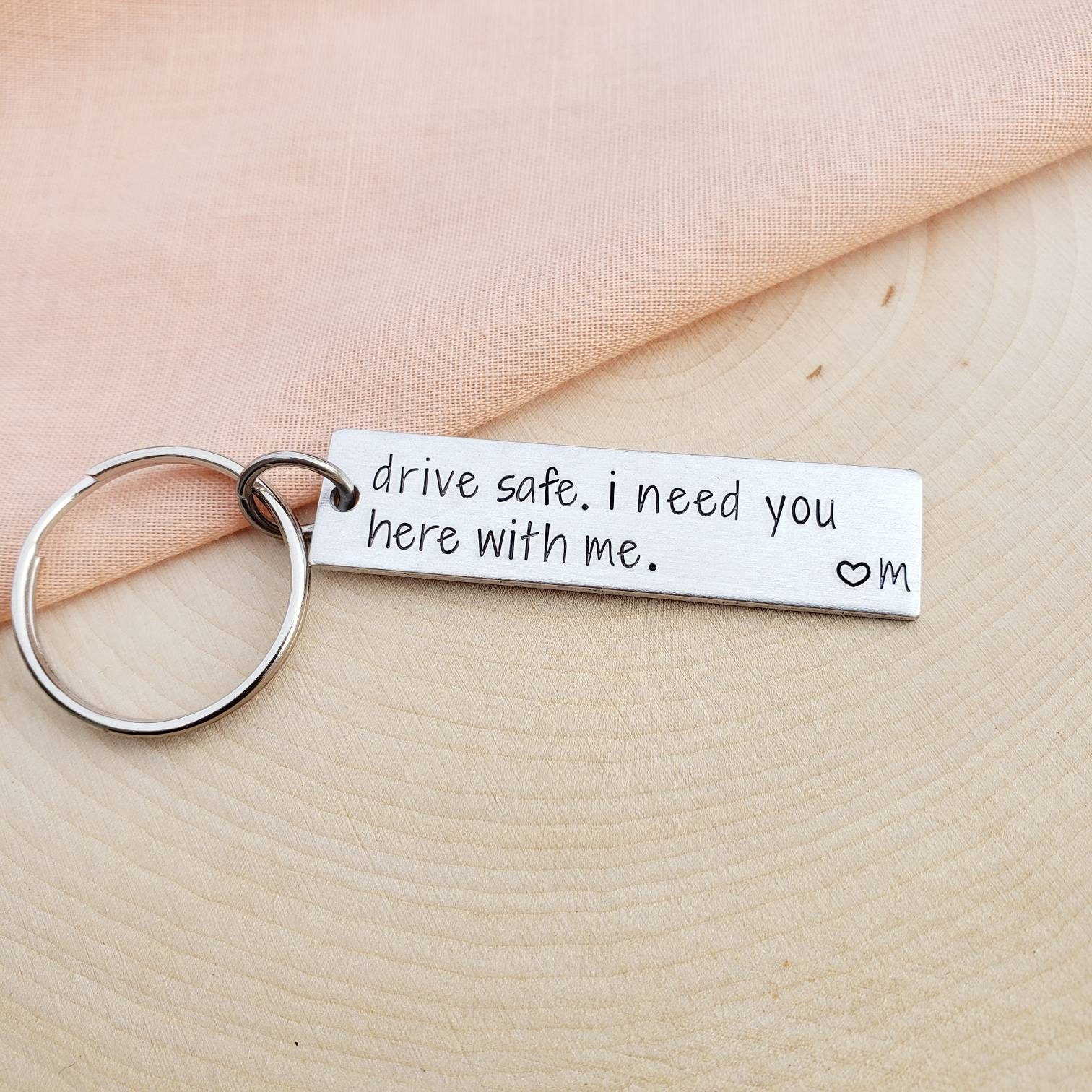 woxinda 26 letter hangtag stainless steel key ring drive safe i need you  here with you 