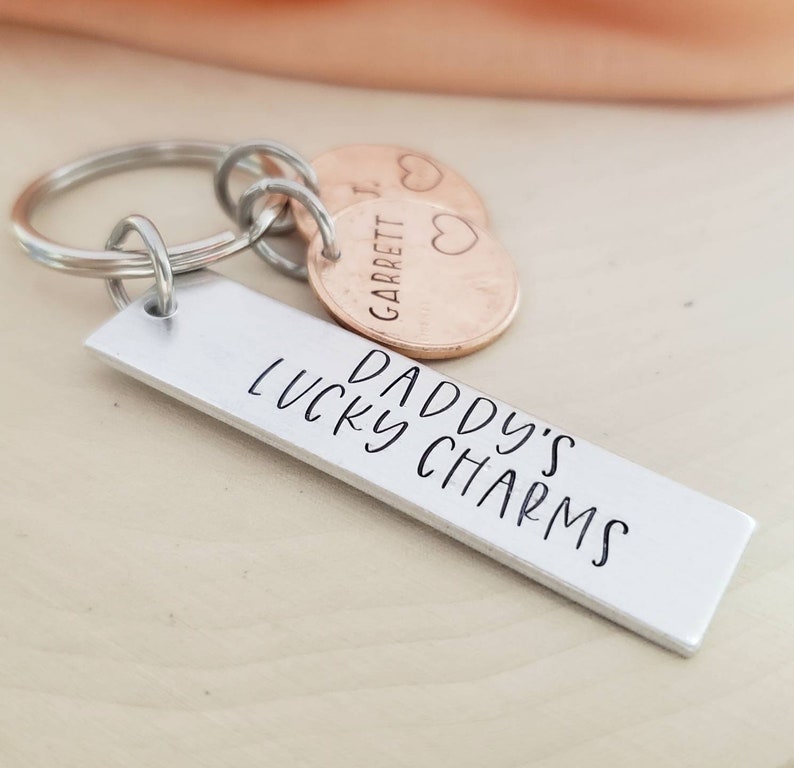 Daddy's Lucky Charms Keychainpersonalized Keychain for Etsy