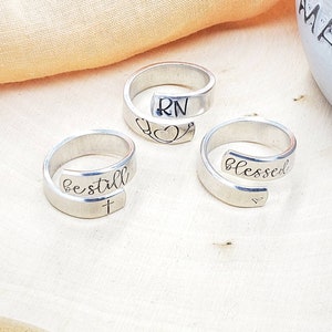 Your word wrap ring-personalized, custom wrap ring-choose your word-word of the year-personal mantra inspirational jewelry-gifts for women