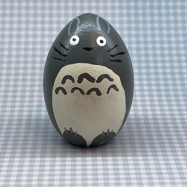 Handpainted Totoro peg doll cake topper Studio Ghilbi