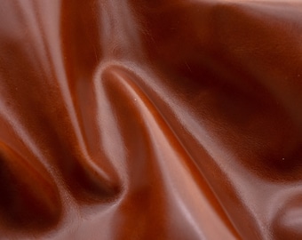 Leather sheets for wallets with a little sheen in cognac brown. Good quality full grain genuine leather pieces