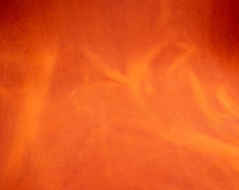Draps en cuir de couleur orange poussiéreux, pièces de cuir de cheval fou bronzage semi-végétal pour travaux manuels