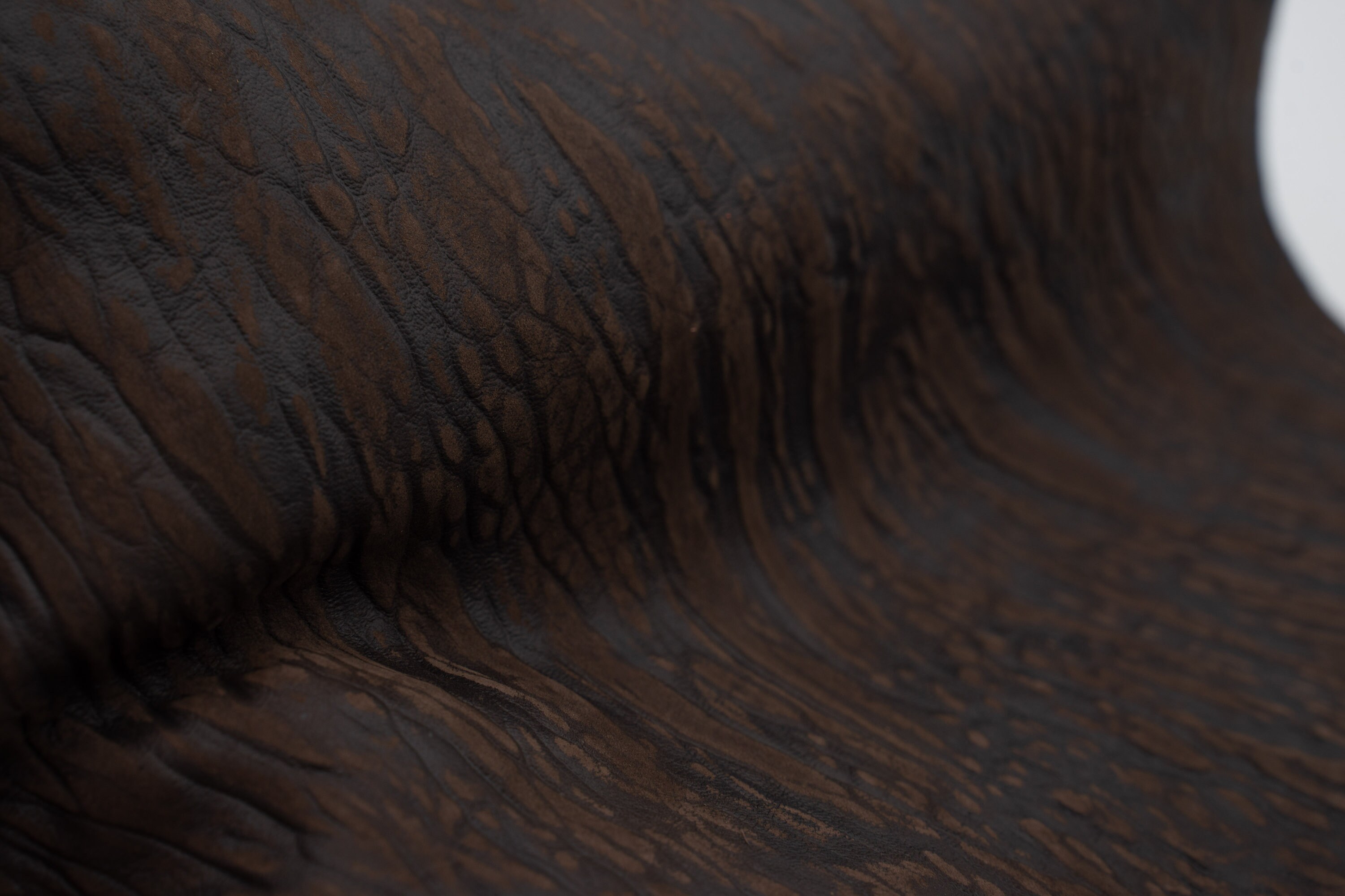 Leather sheets with tree bark pattern in chocolate brown Etsy